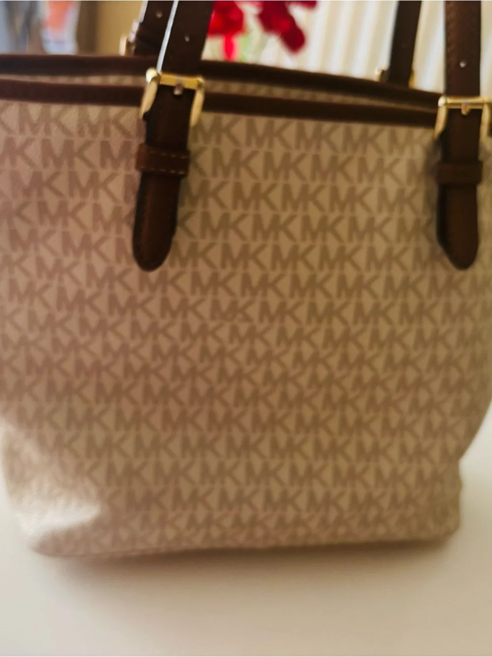 Michael Kors Jet Set Logo Pocket Tote Bag
